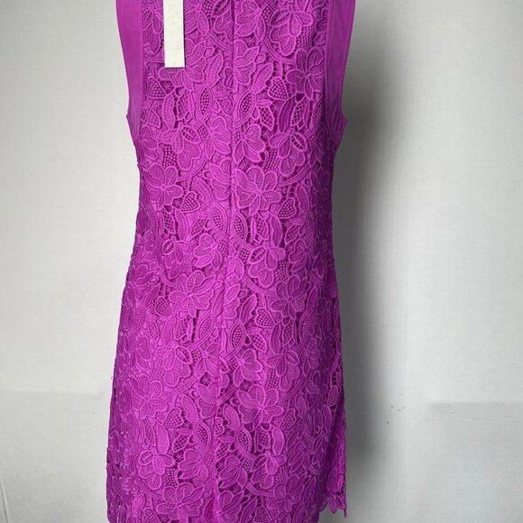 Trina Turk Women’s Bev 2 Floral Lace Mini Dress – Violetta Purple – Size 6 - Picture 6 of 9